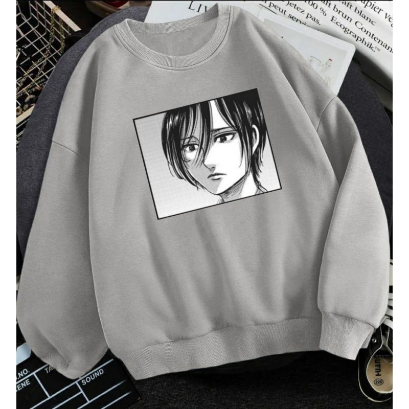 SWEATER ANIME MIKASA/SWEATER UNISEX ANIME KEKINIAN TERLARIS&quot;