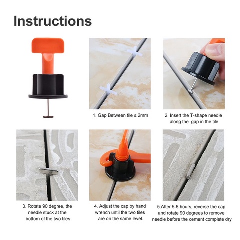 Locator Lantai Keramik 50pcs Reusable Tile Leveling Alat Pengatur Jarak Perata Keramik - Locator Keramik