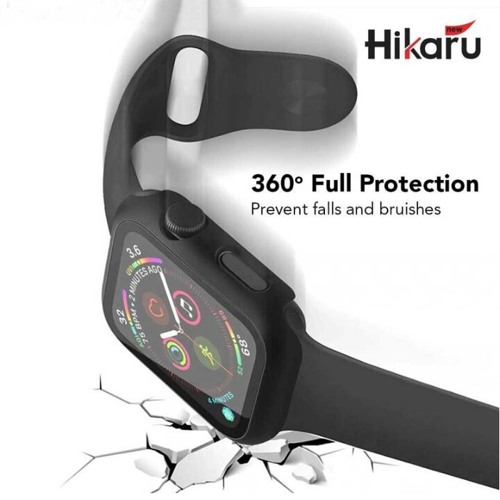HIKARU case APPLE WATCH SERI 6 / 5 / 4 (40mm / 44mm) / SERI 3 / 2 (38mm / 42mm) CASE dan ANTI GORES