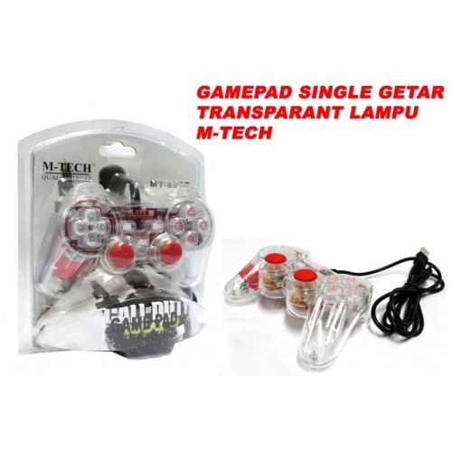 Gamepad single Getar Transparan M-Tech