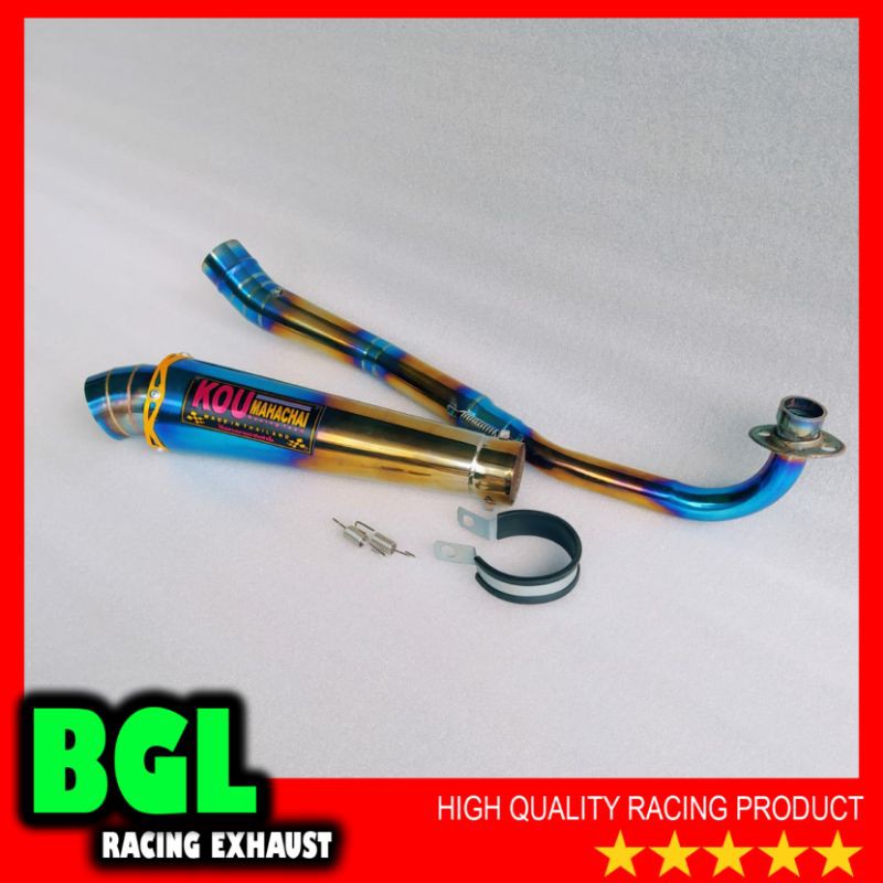 knalpot racing KOU bluegold Jupiter Z Vega R RR Smash Astrea