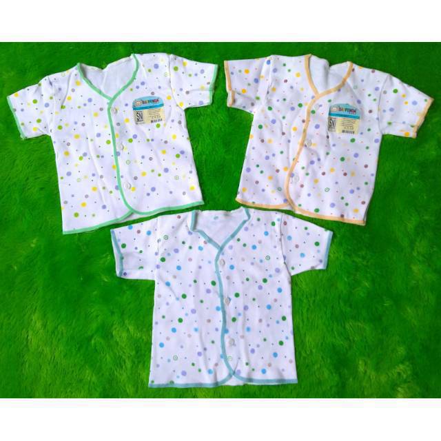 3 Baju Bayi SNI Tangan Pendek Atasan Newborn Kancing Depan 3 Baju Bayi SNI Tangan Pendek Atasan Newborn Kancing Depan