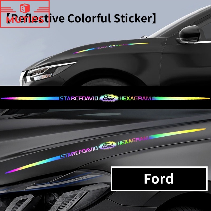 Stiker logo laser Reflektif Penuh Warna Untuk Mobil Ford Fiesta Ranger Ecosport Focus Everest Mustang