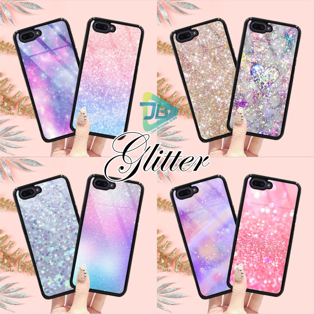 HARDCASE 2D GLOSSY GLITTER OPPO VIVO XIAOMI SAMSUNG REALME IPHONE ALL TYPE JB4667