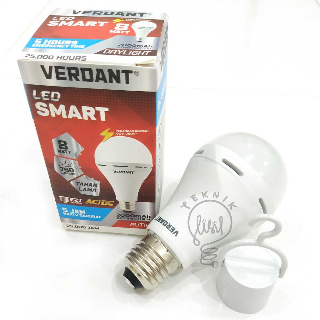 LAMPU LED EMERGENCY GANTUNG VERDANT LED SMART 8 WATT - LEV0200110AA