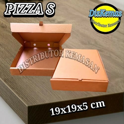 

KOTAK KARDUS PIZZA COKLAT POLOS SMALL 19x19x5 cm BOX PIZZA