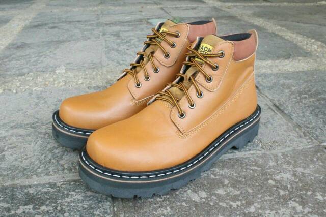 DISC 50% SEPATU BOOT KULIT ASLI BLACKMASTER STONE