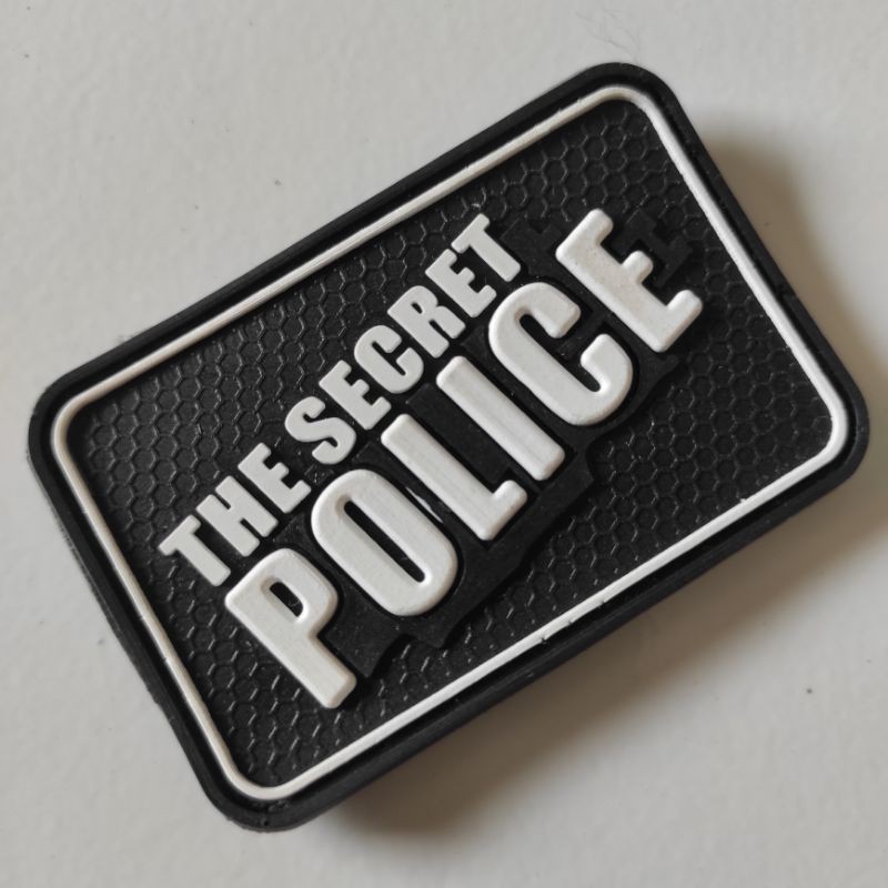 PATCH RUBBER THE SECRET POLICE/TEMPELAN EMBLEM KARET VELCRO POLRI/POLISI