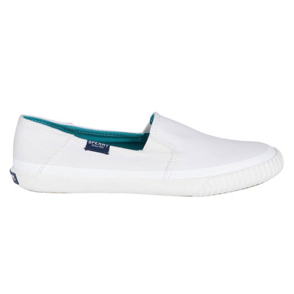 sperry white slip on