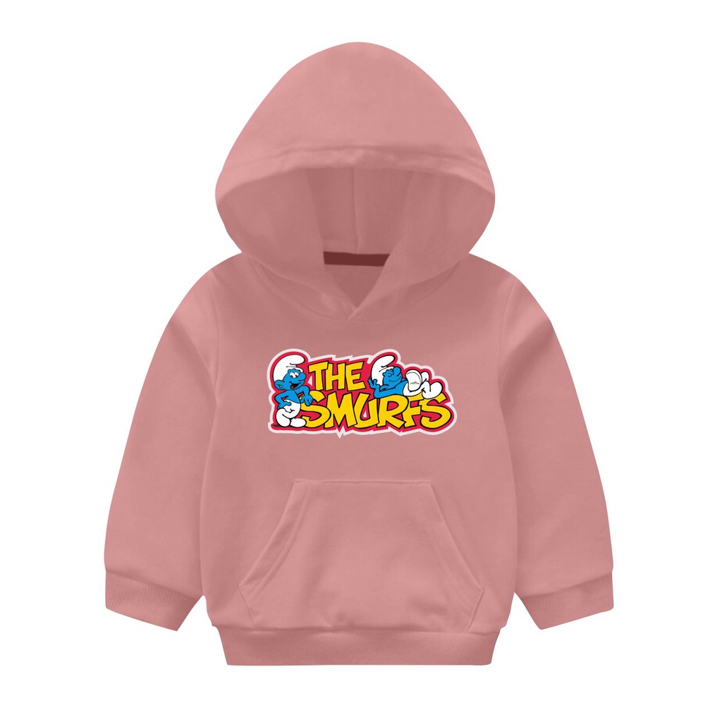 Sweater THE SMURFS Anak usia 1-7 tahun Cowok cewek sweater Hodie unisex Pakaian anak murah