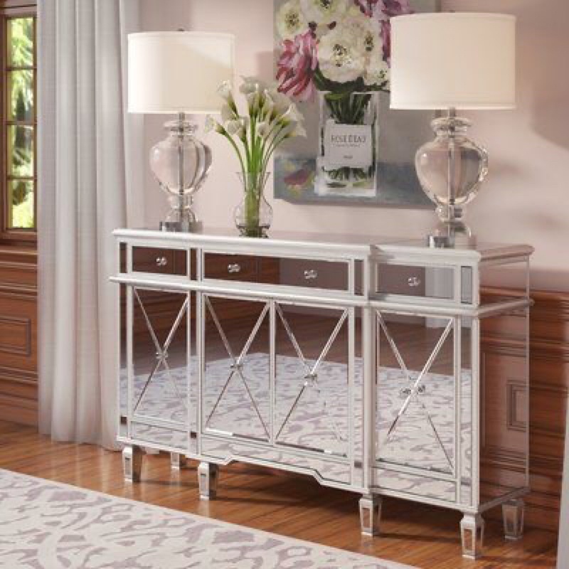 FREE ONGKIR NAKAS KACA BUFFET CABINET KACA MODERN MINIMALIS /DRAWER CABINET MINIMALIS