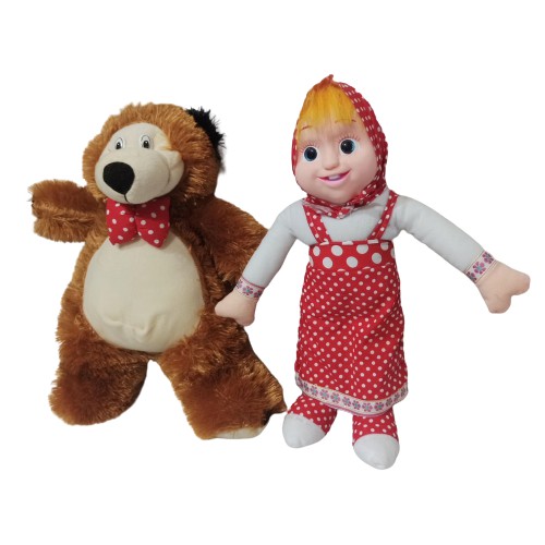 boneka sepasang marsha POLKADOT and the bear MISKA M