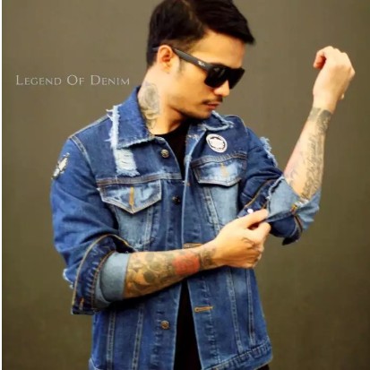 Jaket Jeans Sobek Pria New Series Legend Original Premium