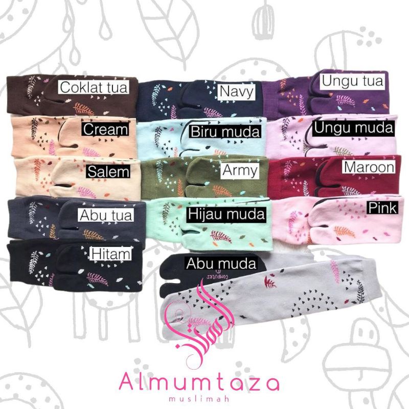 kaos kaki motif abstrak - Almumtaza Muslimah