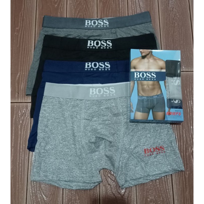 PROMO !!! 3 PCS BOXER PRIA HUG0 || CELANA DALAM BOXER PRIA