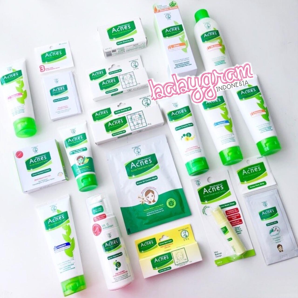 ACNES Natural Care Acne Treatment Series Creamy wash, sealing gel, spot care, bar, foaming, point, uv tint, toner