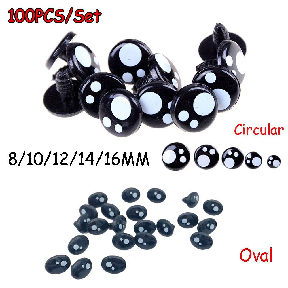 Nanas 100 Pcs 8mm 12mm 14mm Wayang Boneka Mata Hot Aksesoris Kawaii DIY Kerajinan