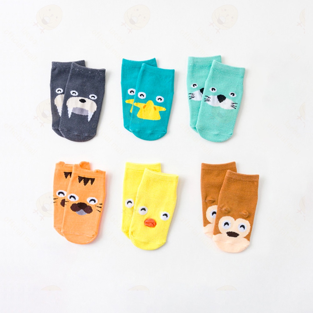 Lacoo Kaos Kaki bayi anak katun kaus kaki bayi motif hewan Baby socks