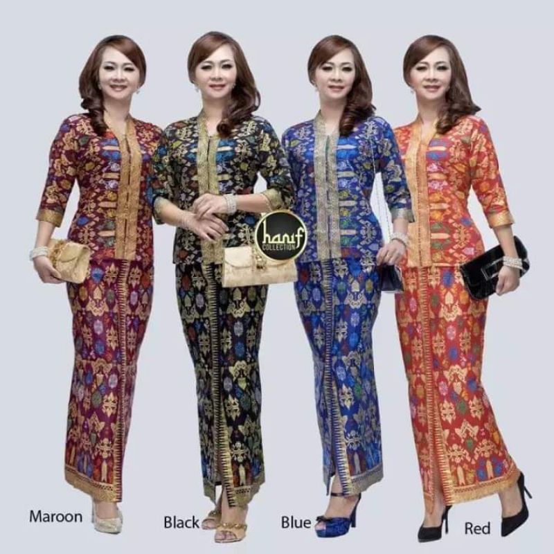 Kebaya Pramugari Batik Santika Rok Panjang