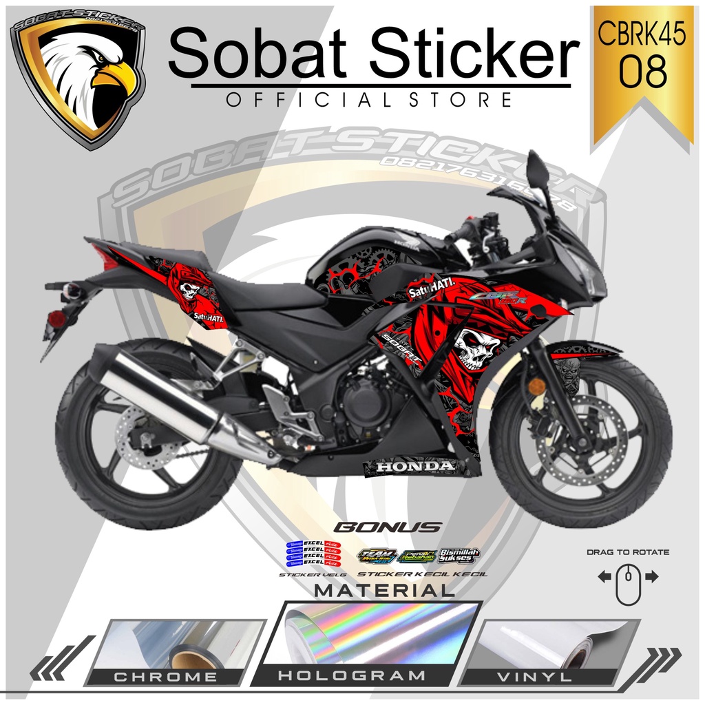 STRIPING HONDA CBR K45 - STRIPING HOLOHRAM HONDA CBR K45 2014-2016 TENGKORAK