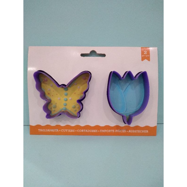 Cetakan Cookies Butterfly &amp; Tulip/Cookies Cutter 2 pcs