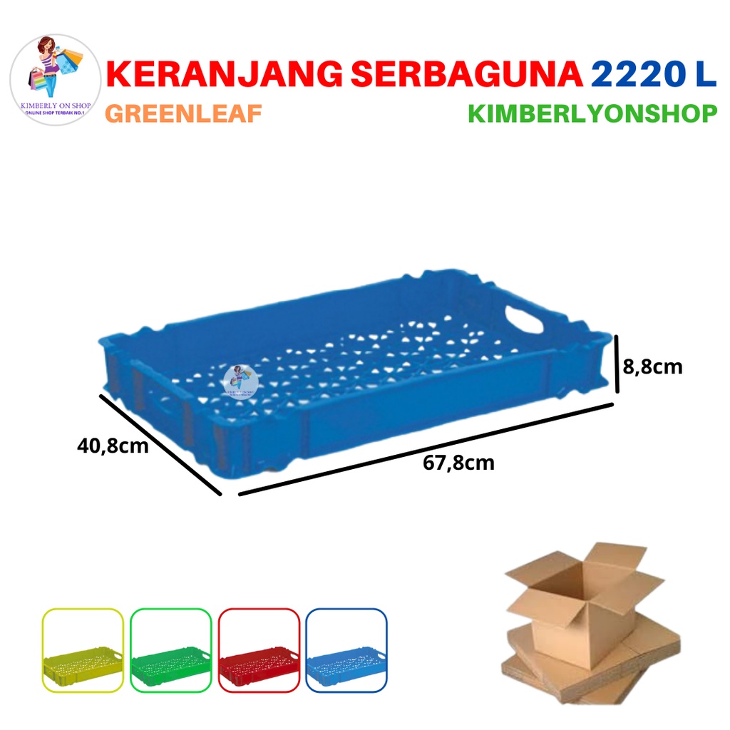 Keranjang Industri / Container lubang 2220 L Green Leaf