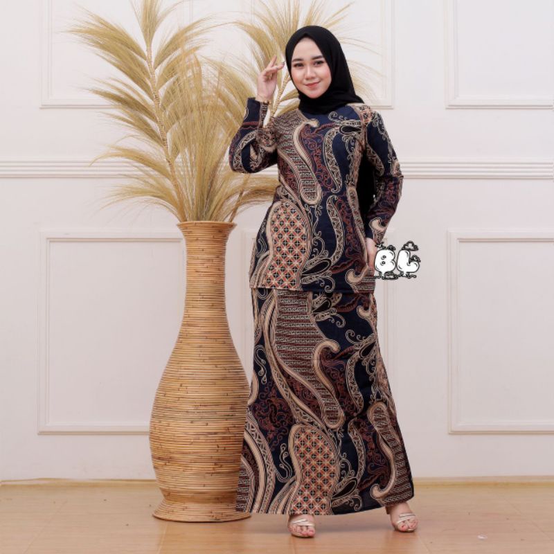 Rok dan Blus - Batik RNB original modern/ RNB batik katun kerja kantor baju pns /batik guru batik