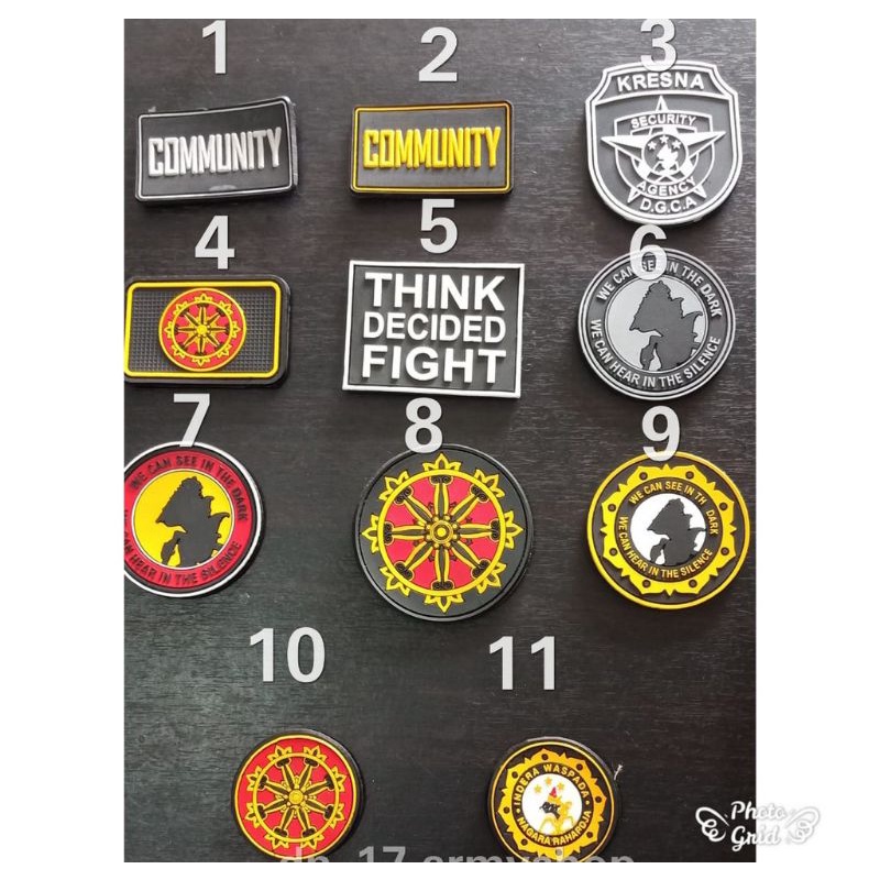 Patch rubber badge sticker intel kresna cakra community
