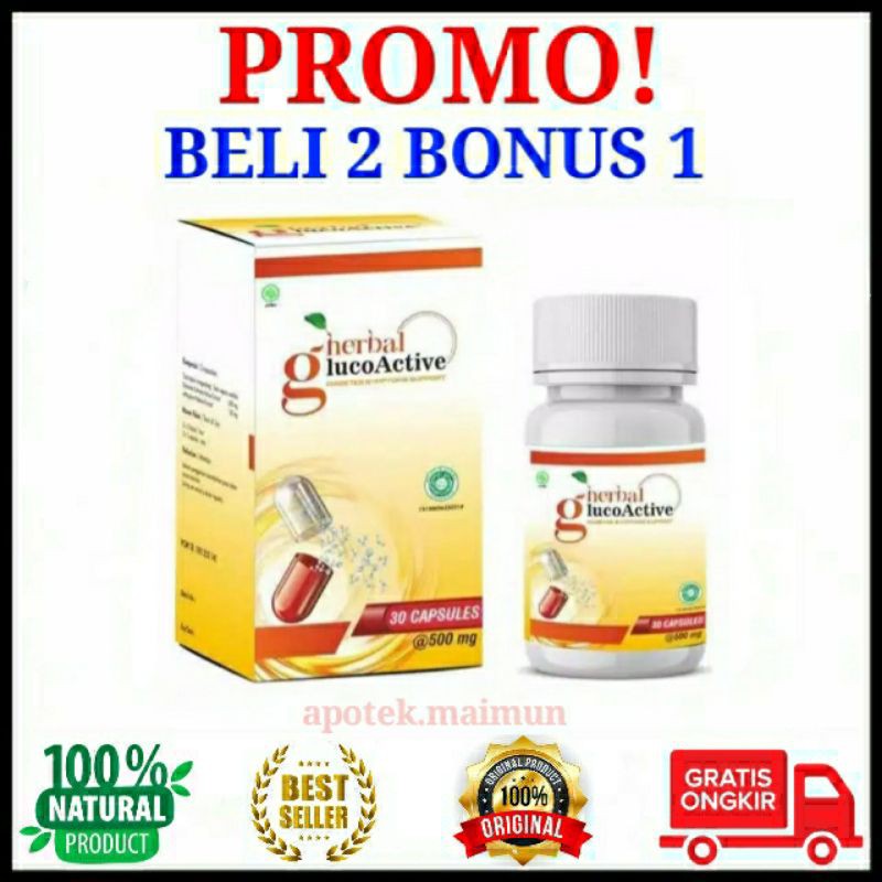 GLUCOACTIVE Asli Glucoactive Original Obat Diabetes Kencing Manis