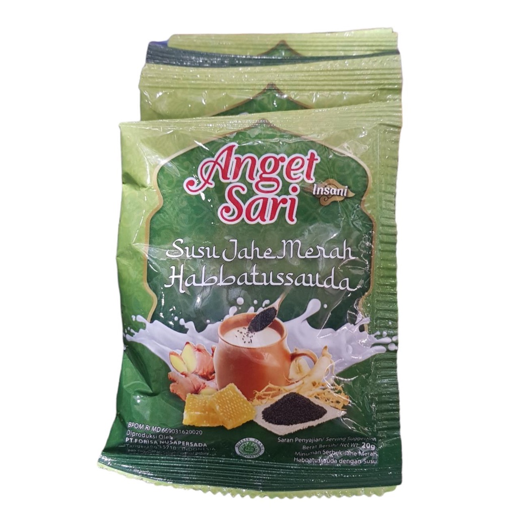 ANGET SARI WEDANG JAHE/SUSU JAHE 1 RENCENG ISI 10 SACHET