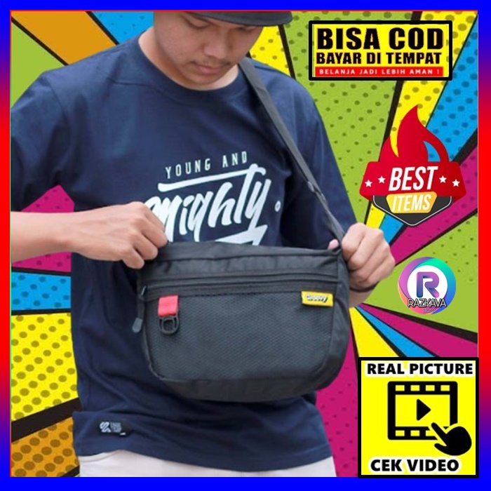 Tas Samping Sekolah Wanita Pria Keren Murah Kekinian Salempang Slempang Selendang Sandang Kuliah Ker