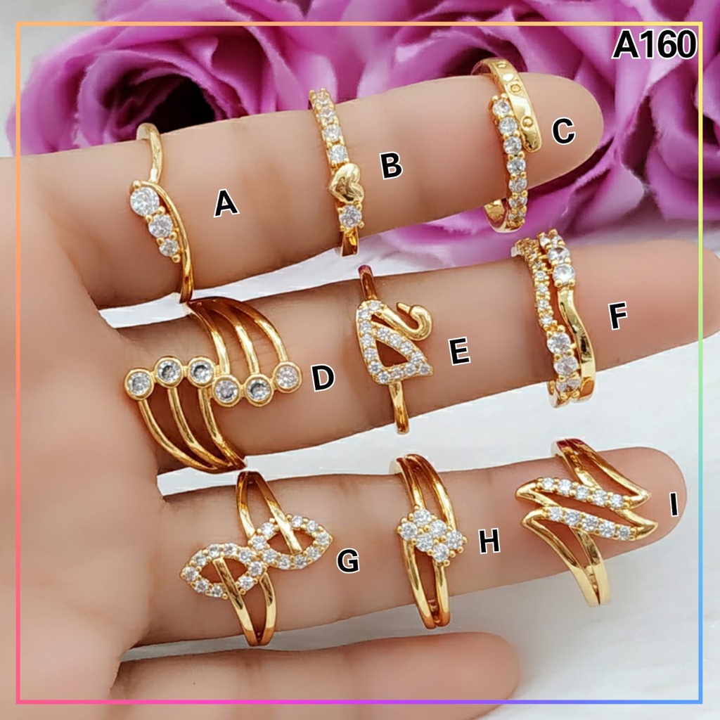 Cincin xuping cincin dewasa terlaris angsa perhiasan cincin wanita lapis emas gold A160