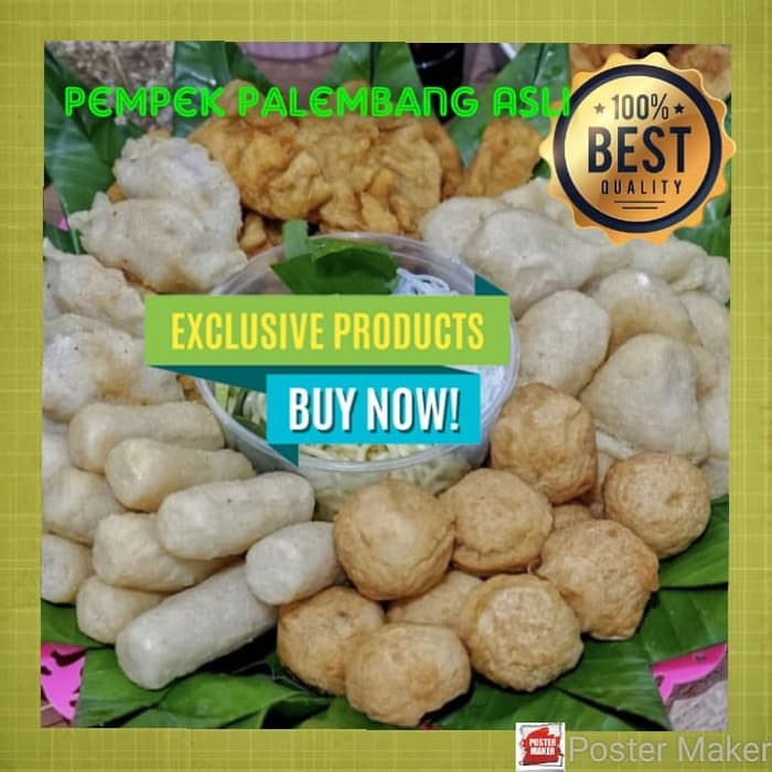 

90 pcs Pempek Palembang - Campur Mpek mpek Telor Adaan Lenjer Kulit