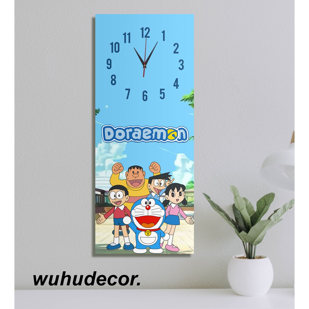 Jam Dinding Unik Poster Anime Doraemon
