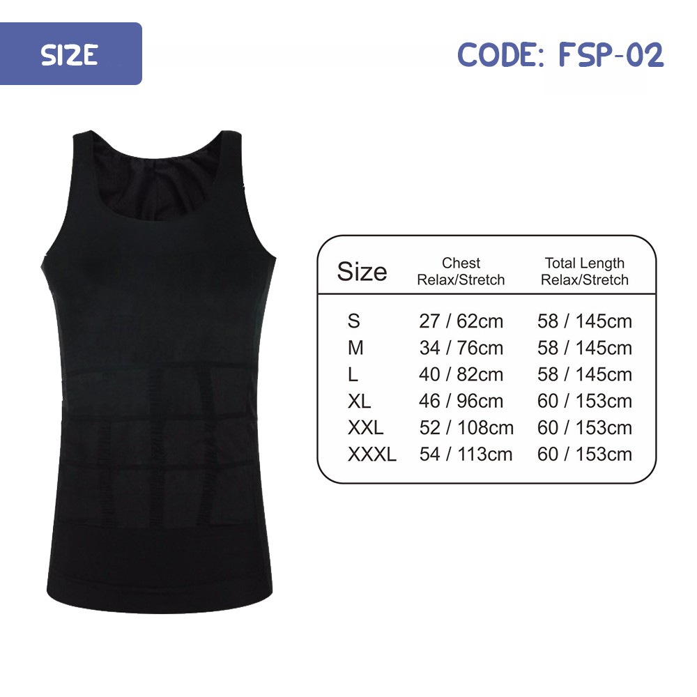 SLIM N LIFT MEN baju kaos pakaian kaus dalam dalem daleman dalaman baju shirt fit tank top tangtop singlet korset corset korslet pelangsing pengecil pria perut body buncit atasan olahraga gym jumbo big size pria man laki laki cowok dewasa jumbo shaper