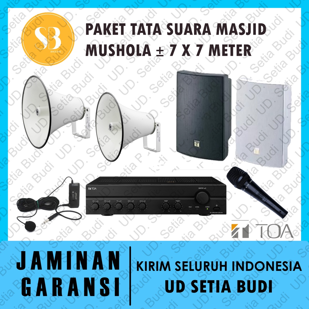 Paket Tata Suara Masjid Mushola 7 x 7 Meter