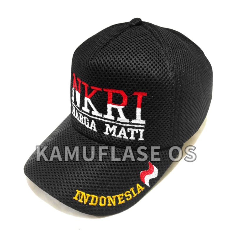 TOPI JARING DOUBLE MESH BORDIR NKRI HARGA MATI INDONESIA
