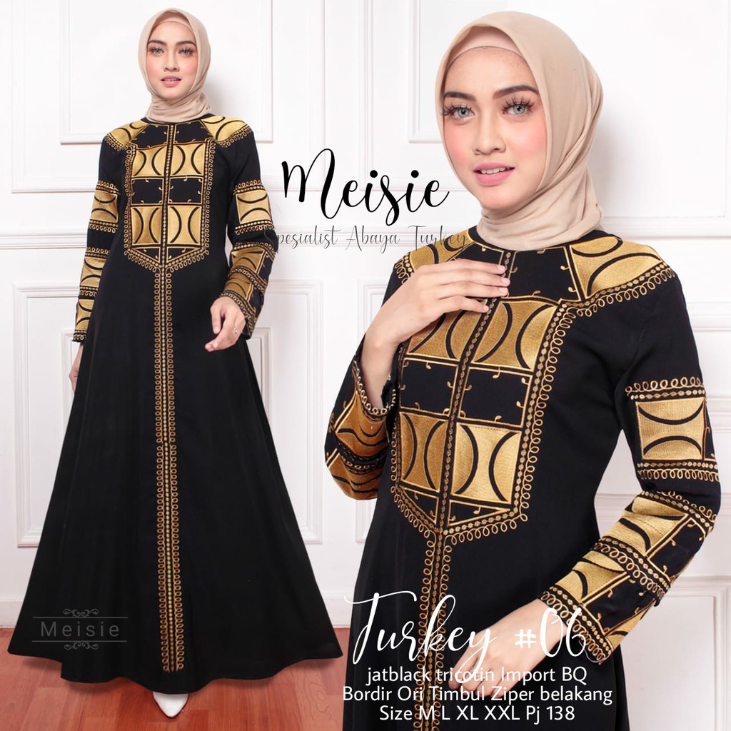 ABAYA TURKEY HITAM PREMIUM ORI MOVE ON/ GAMIS ABAYA TURKEY JUMBO ORIGINAL