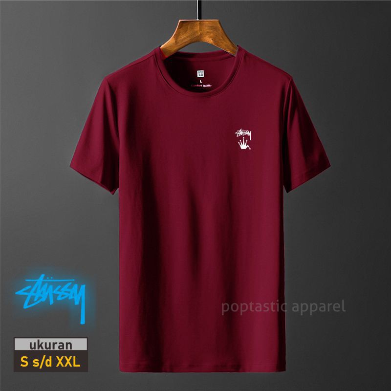 STUSSY - Kaos Distro Pria Wanita Katun Combad 30S Premium/ LEMBUT / ADEM