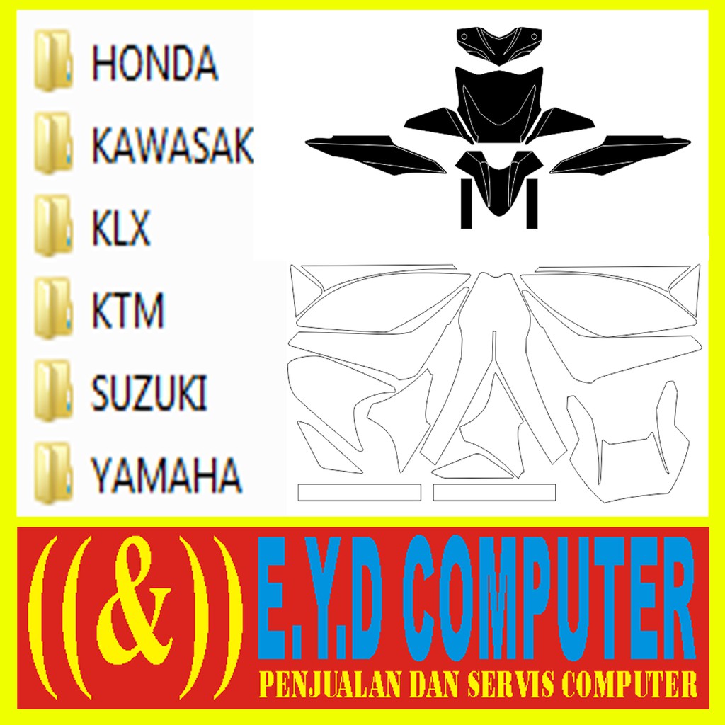 DVD POLA MOTOR DESAIN CUTTING STIKER STRIPING BRANDING DECAL MAL MOBIL STICKER TEMPLATE DESIGN Shopee Indonesia