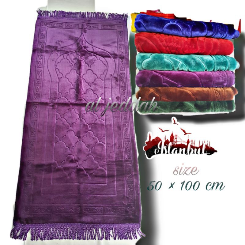 SAJADAH TURKI MIDI POLOS /SAJADAH EMBOS POLOS MIDI/SAJADAH TURKI LEMBUT