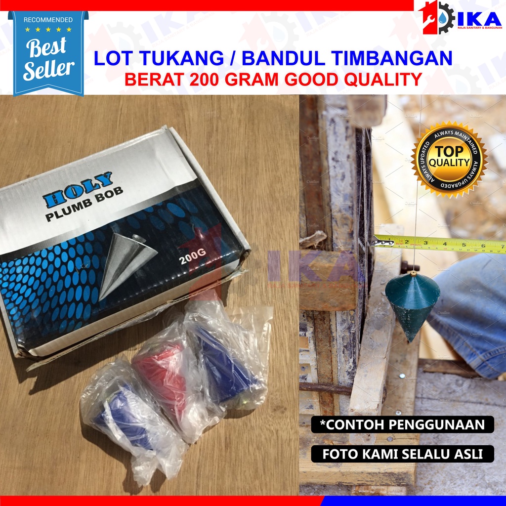 Lot tukang 400gr peluru timbangan / bangunan/ alat ukur berat bandul besi akurat kuat