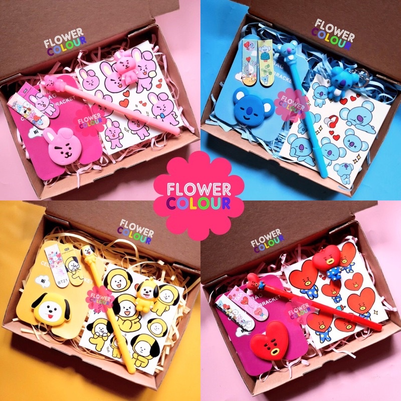 PAKET GIFT BOX BT21 TERMURAH BTS BANGTAN MERCH ARMY KOYA RJ MANG SHOOKY CHIMMY TATA COOKY HADIAH