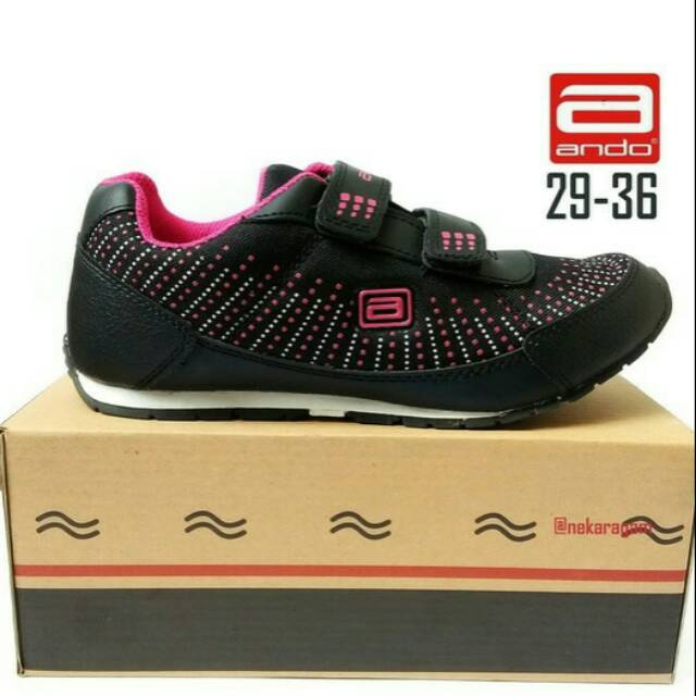 SEPATU ORIGINAL ANDO SPARTA VELCRO SEPATU ANAK PEREMPUAN SD SMP