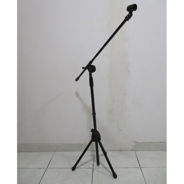 Stand Mic Panjang Bahan Besi Merk KLOP - Bonus 1 Buah Holder Mic