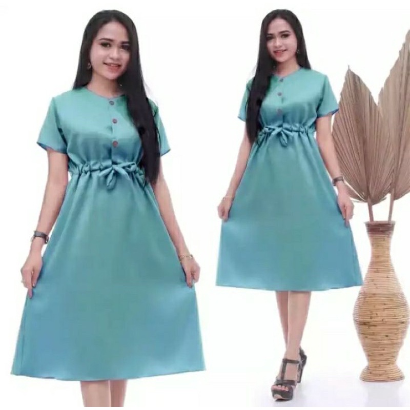 DRESS POLOS WANITA BAHAN MOSCREPE HIGH QUALITY