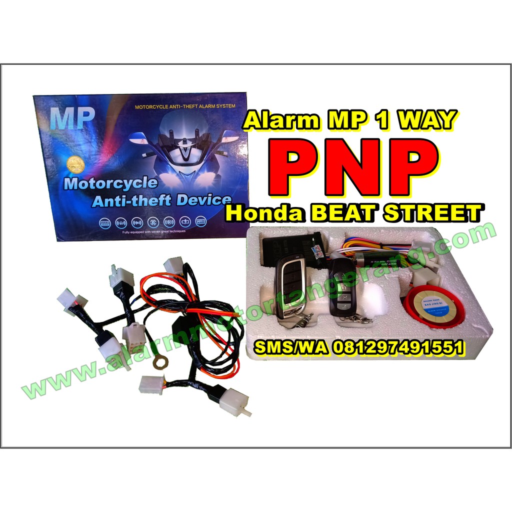 Alarm Motor MP 1 WAY Lgsg PNP Di Honda Beat Street NEW 2018