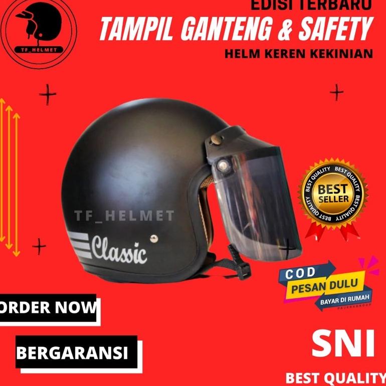 ₭ Helm Bogo Dewasa Half Face Hlm Bogo Unik Hlem Slim Head Jadul Cowok Motor Vespa Matic Pria Keren O