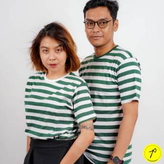  Kaos  polos  stripe garis cotton  combed  premium 