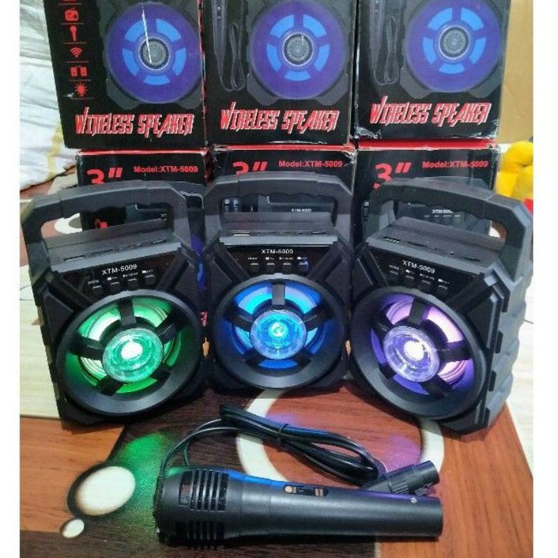 SPEAKER BLUETOOTH PORTABLE XTM 5009 PLUS MIC KARAOKE SUPER BASS / SPEAKER SALON AKTIF XTM-5009 / SPEAKER TENTENG XTM-5009 / PEAKER MINI XTM-5009 / SPEAKER KARAOKE XTM-5009